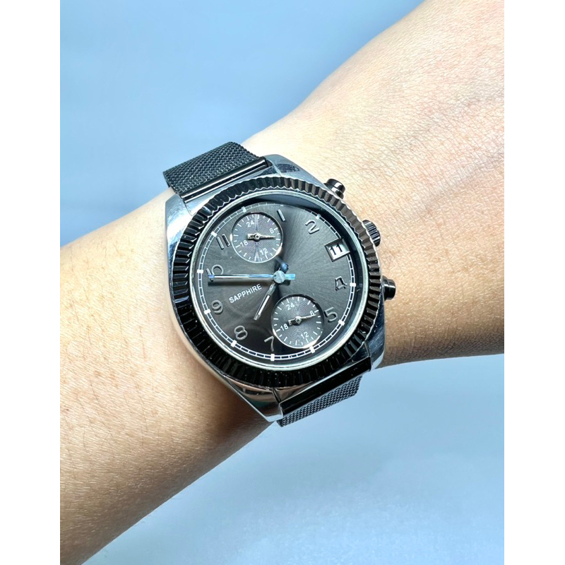 MILLION TIME Sapphire Watch Preloved Authentic  diameter 35mm condition 85%  No Box