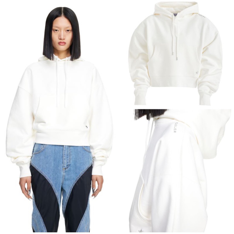 Mugler X H&M Batwing Sleeveed Hoodie White