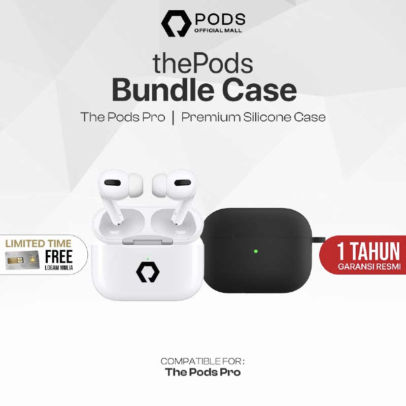 [PAKET HEMAT] Bundle 2 in 1 Starter Set [The Pods Pro + Free Premium Silicone Soft Case + Free Hook] by Pods Indonesiaa