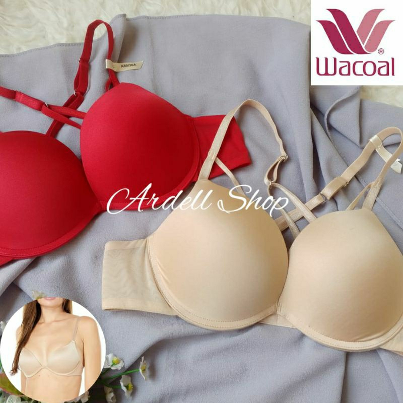 CW WACOAL PUSHUP BRA WANITA KAWAT POLOS MOTIF CUP 32B IB5328 PST