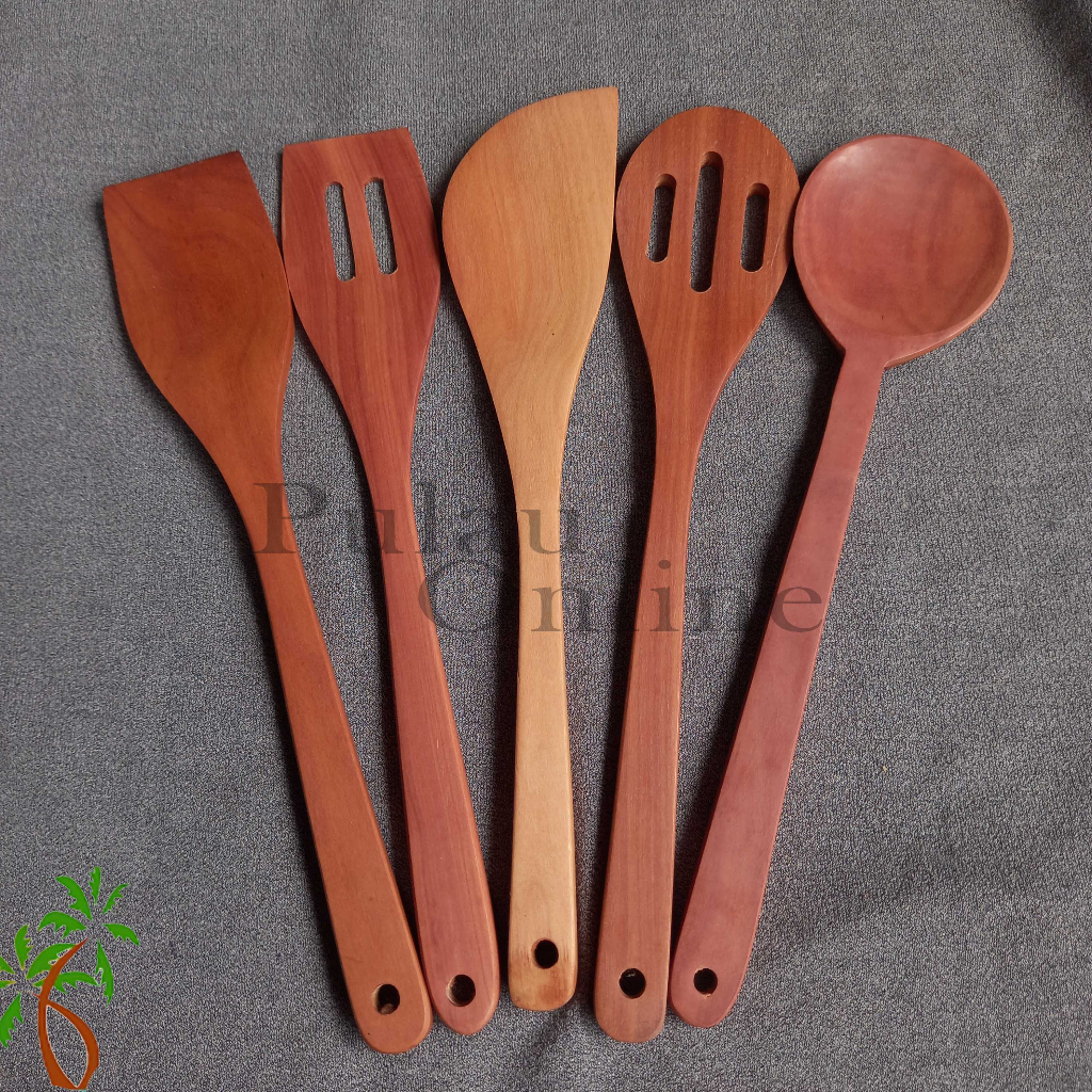 Spatula Kayu Sawo 30cm - Sodet Kayu  - Sutil Kayu Sawo