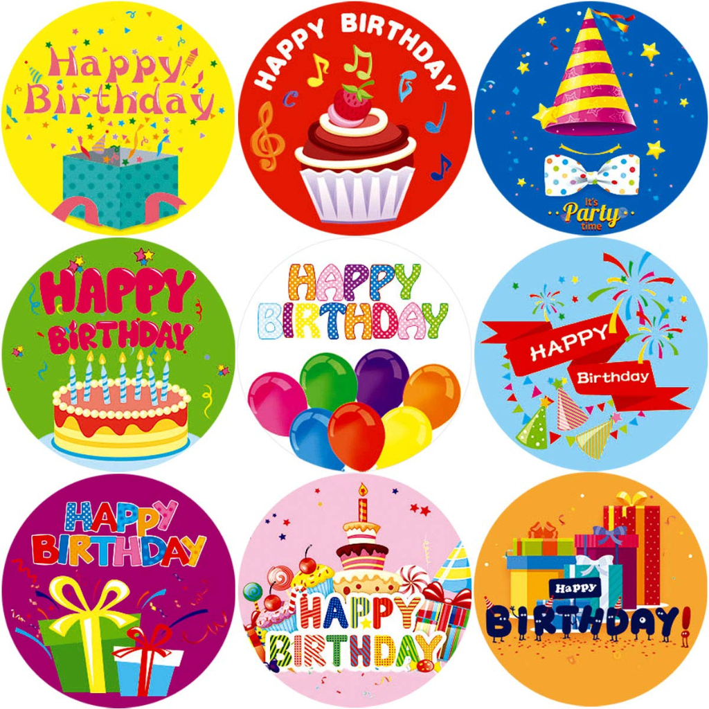 ( ROLL - 500 PCS ) MASKING TAPE HAPPY BIRTHDAY - ISOLASI STIKER NOTA TAPE ETZ-4