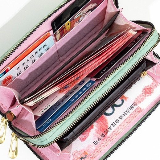 DOMPET PANJANG WANITA MUAT HP PREMIUM 2 RESLETING BESAR KULIT HIJAU ZELUNA SLOT KARTU TALI PENDEK KOREA REMAJA CEWEK UANG KOIN MURAH FASHION BRANDED BATAM SIMPLE WA690G3 KEKINIAN