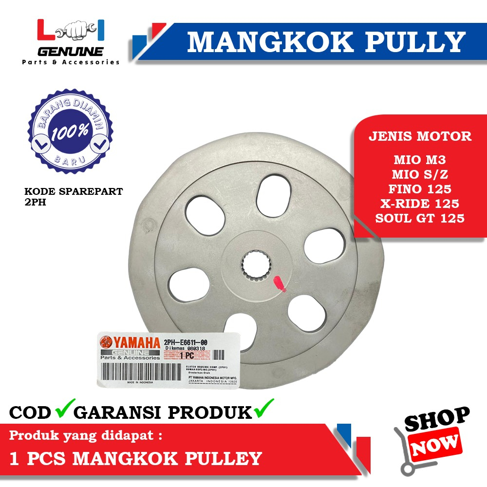 -LOI- MANGKOK GANDA/KOPLING PULLY MIO M3, MIO Z, FINO FI 125, SOUL GT 125, XRIDE 125, FREEGO