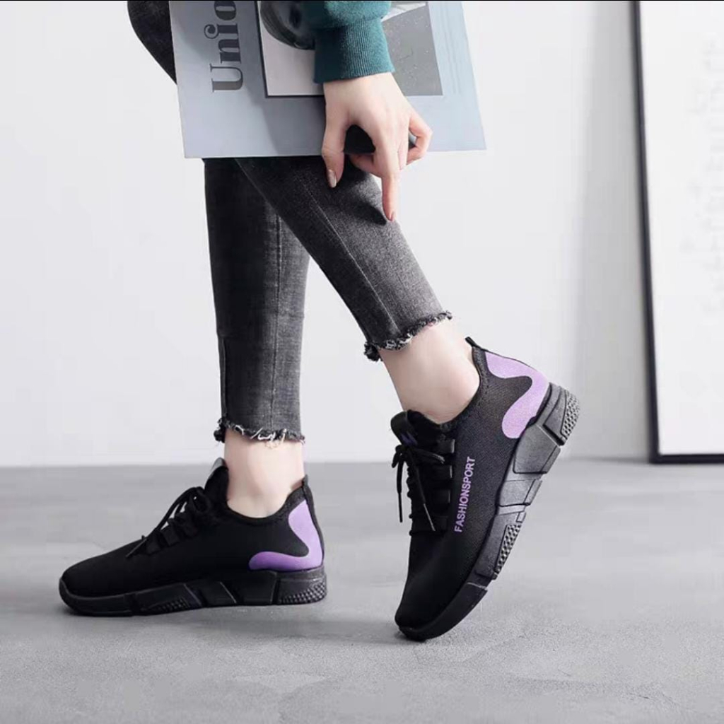 TOPGROSIR LV0098 Sepatu Sneakers Wanita Import Sport Shoes Sepatu Olahraga Rajut Wanita Kekinian Fashion Korea