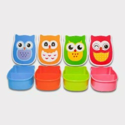 (SHT) Kotak Makan Sekat / Kotak Makan OWL / Kotak Bekal Anak Unik