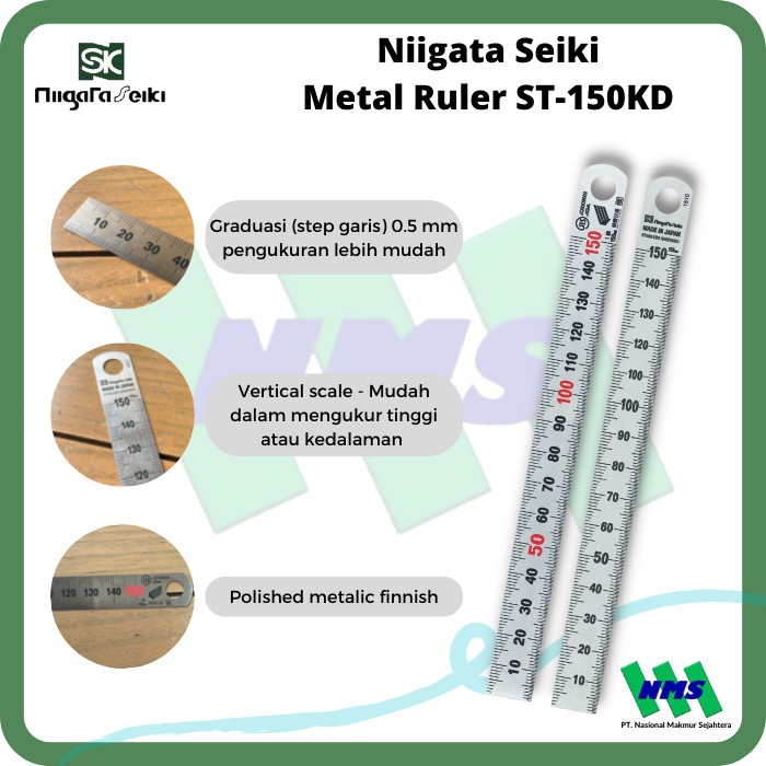 

Niigata Seiki Metal Ruler/Penggaris ST-150KD SF6