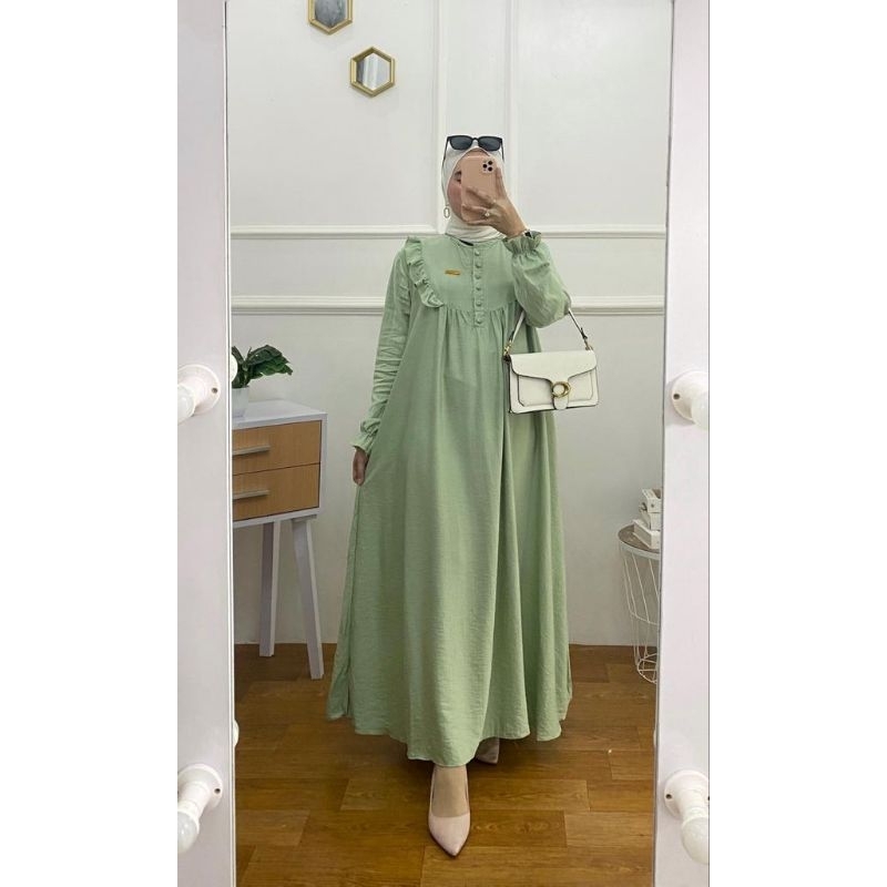Azizah dress/drees polo/Gamis/Dress kondangan