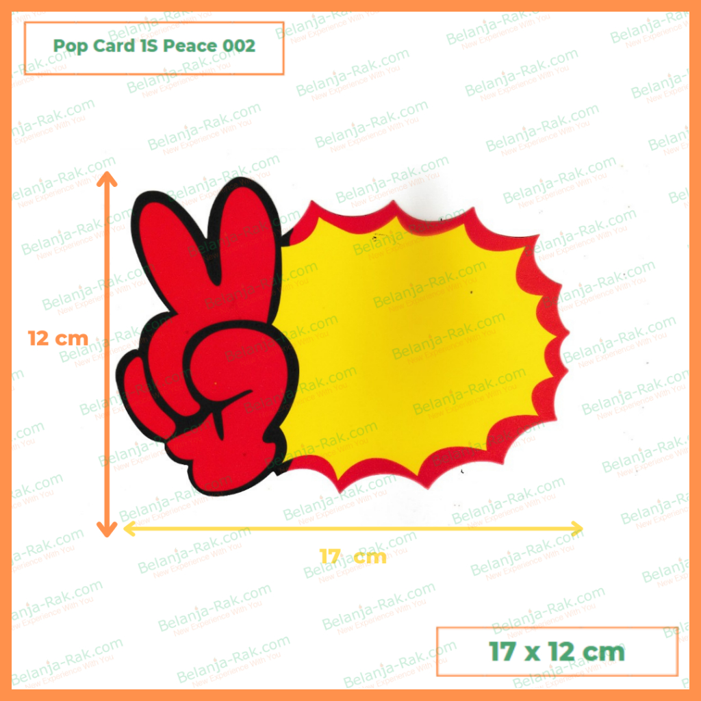 

Popcard Peace Popcard Kertas Promosi 1Pack isi 100pcs