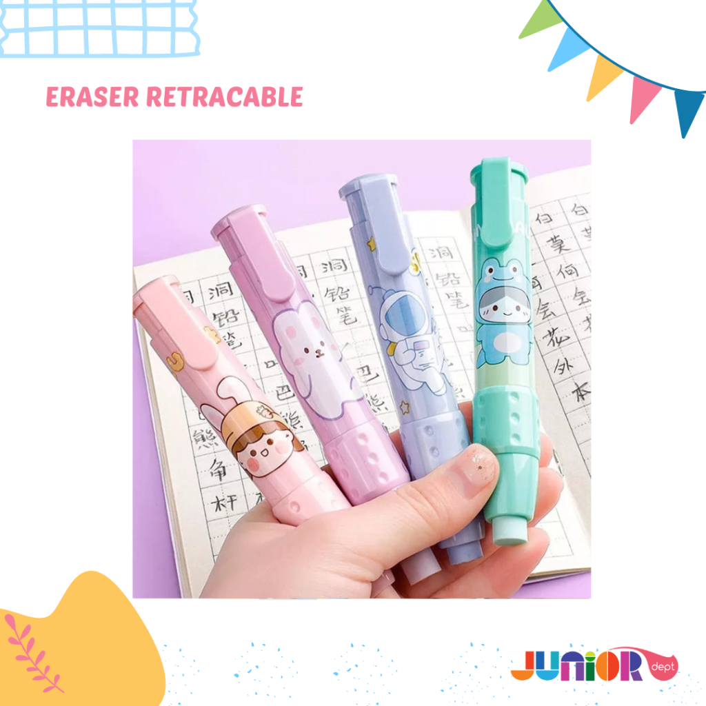 

Eraser Retracable / Penghapus Bentuk Pensil Cetik / Refill Penghapus