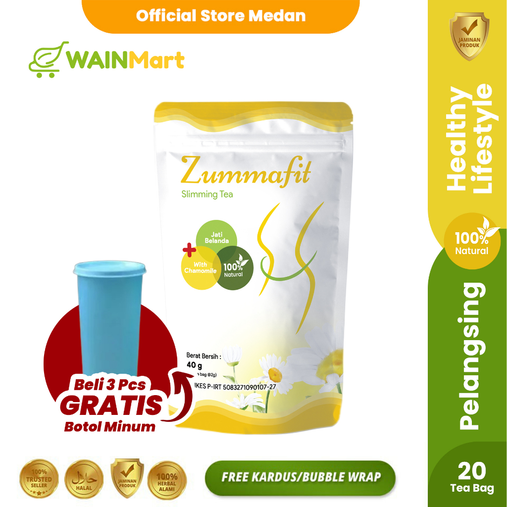 Zummafit Slimming Tea Teh Pelangsing Alami Ekstra Chamomile Peluntur Lemak Diet Detox