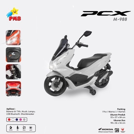 PMB Motor Aki Honda PCX M988 - Mainan Motor Anak