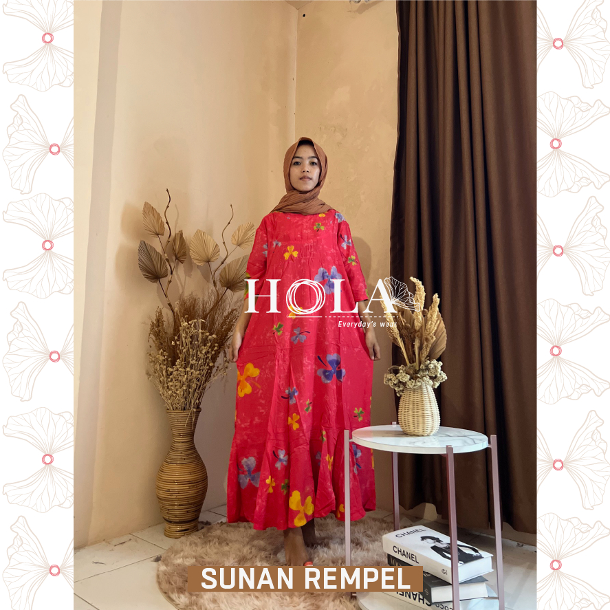 HOLA_FASH | GAMIS SUNAN REMPEL BAWAH, LONGDRESS SUNAN, BATIK SUNAN