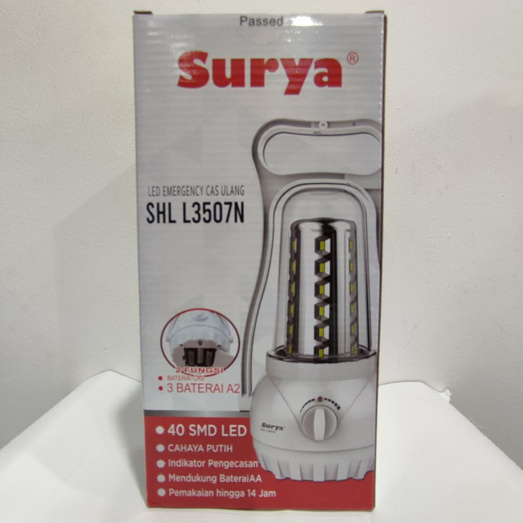 Emergency Lamp Surya 40 LED SHL L3507N Lampu Darurat - Original