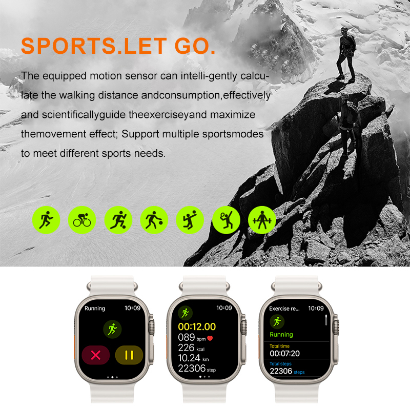 【COD】Viqoo T900 Ultra Smartwatch 1.99 Inch Series 8 Ultra Full Square Screen Smart Watch Mendukung Bluetooth HD Panggilan Jam Tangan - SW27