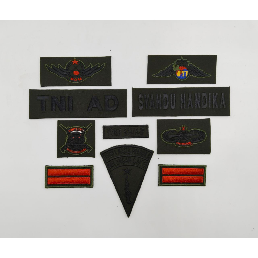 GM Bordir Atribut PDL TNI AL AD Kostrad Perkeras