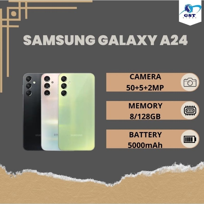 SAMSUNG GALAXY TERBARU A24 RAM 8 BERGARANSI RESMI 1 TAHUN