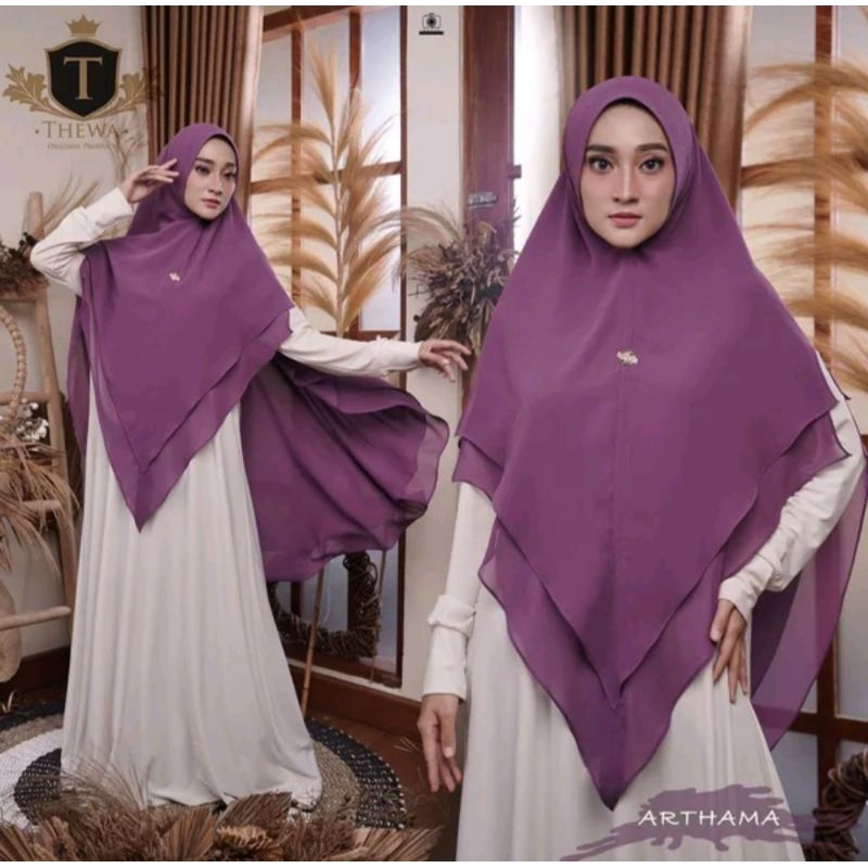 khimar ceruty babydoll 2layer