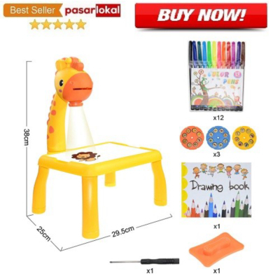 

Jual Meja Bermain Anak LED Projector Art Drawing Board - Yellow Berkualitas