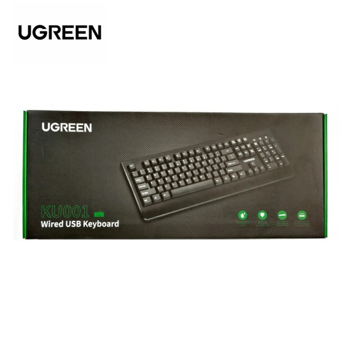 UGREEN Keyboard + Mouse Set Kabel USB Wired Combo For Komputer Laptop 90561