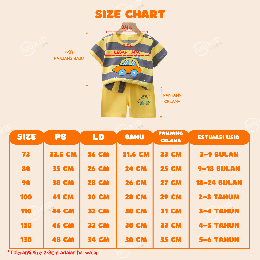 NIUKID SETELAN BAJU ANAK BAJU JUMPER PENDEK KAOS + CELANA BAJU ANAK SETELAN LENGAN PENDEK #B219-#B224