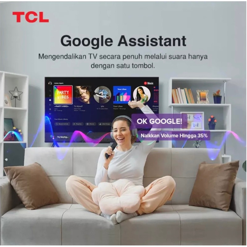 TCL Smart TV 43 Inch 43A28 Google TV 4K UHD HDR 10 - Resmi - New Series!!!