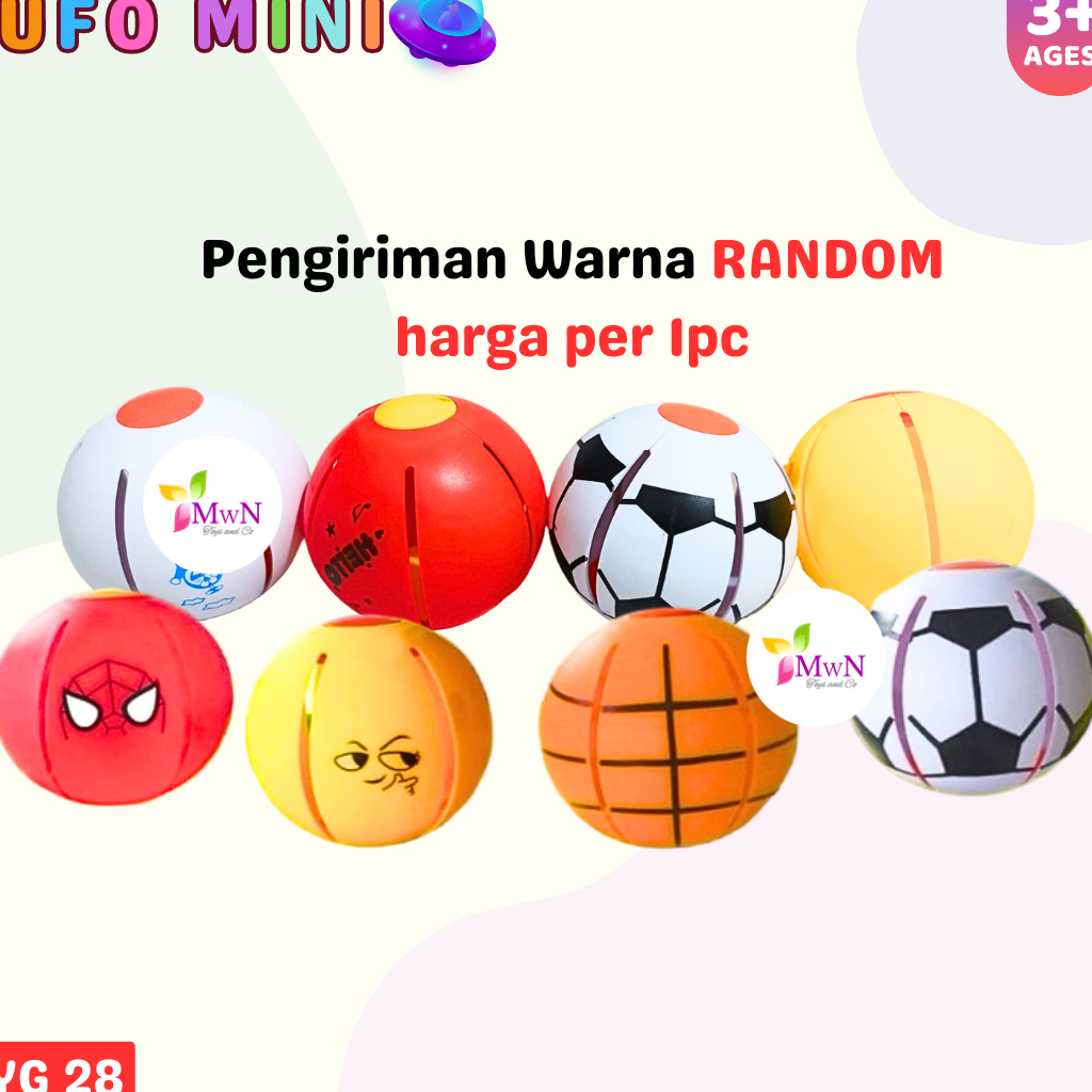 MWN Mainan Bola Magic Flat UFO Mini YG28