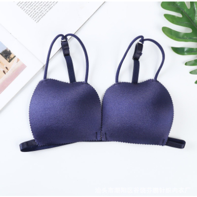 JT - TK005 Bra Tali Wanita Cup Apple Apel Tanpa Kawat Model Kait Depan Sexy Elastis Pakaian Dalam Wanita Murah Import