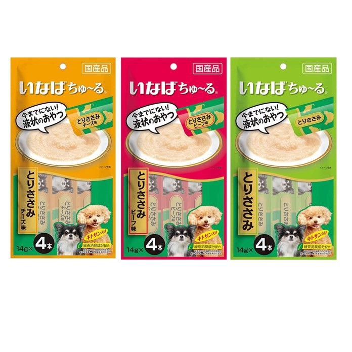 INABA CIAO Churu Dog Snack Liquid Isi 4x14gr / Cemilan Anjing