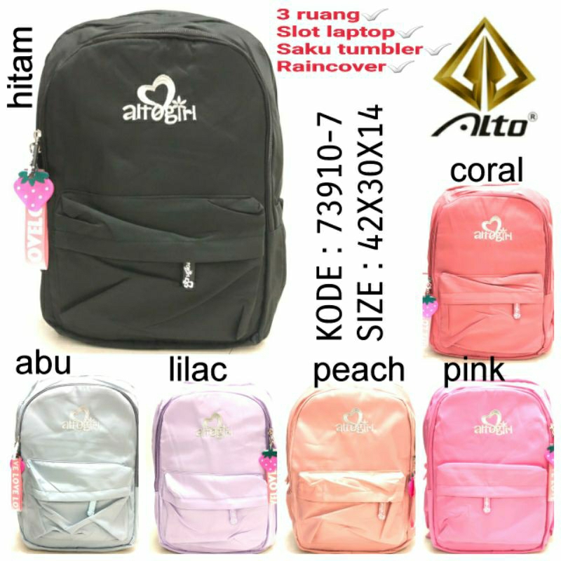 TAS KOREA RANSEL BACKPACK ALTO GIRL 73910-7 INCLUDE RAINCOVER