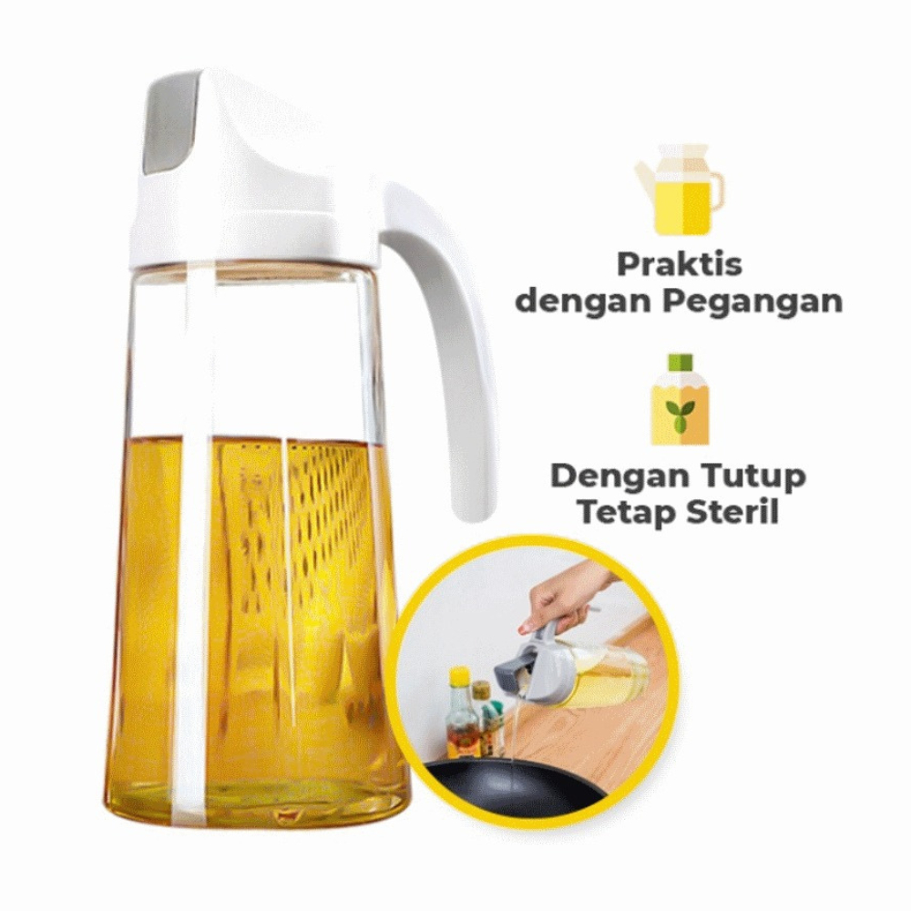 Botol Kaca 360ML Minyak / Botol Minyak Kaca Kapasitas 360ml / Botol Kaca Kecap Cuka - INDOGROSIR