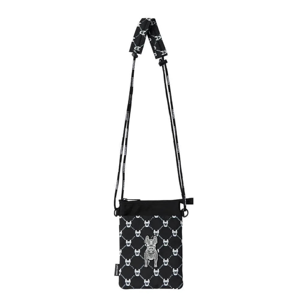 Lifework Radog Patch Strap Double Strand Shoulder Bag Pattern Black