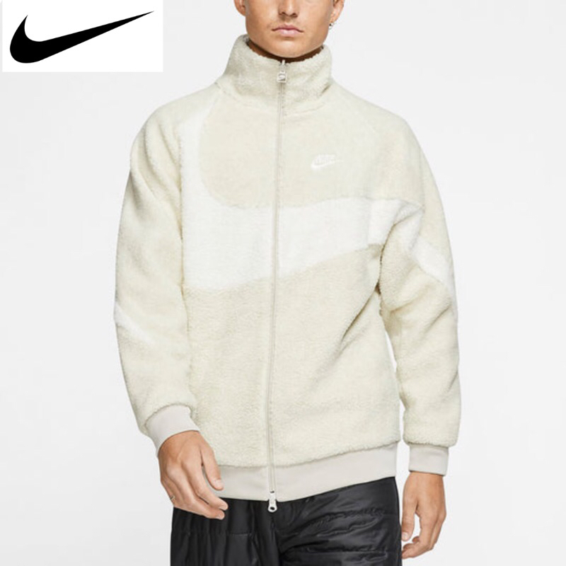 nike big swoosh sherpa reversible jacket