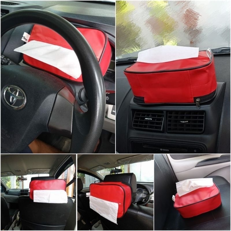 Penjepit Kotak Tissue Paper Box Holder Tempat Tissue Penyangga Tissue Mobil Tisu Tisyu Tissu