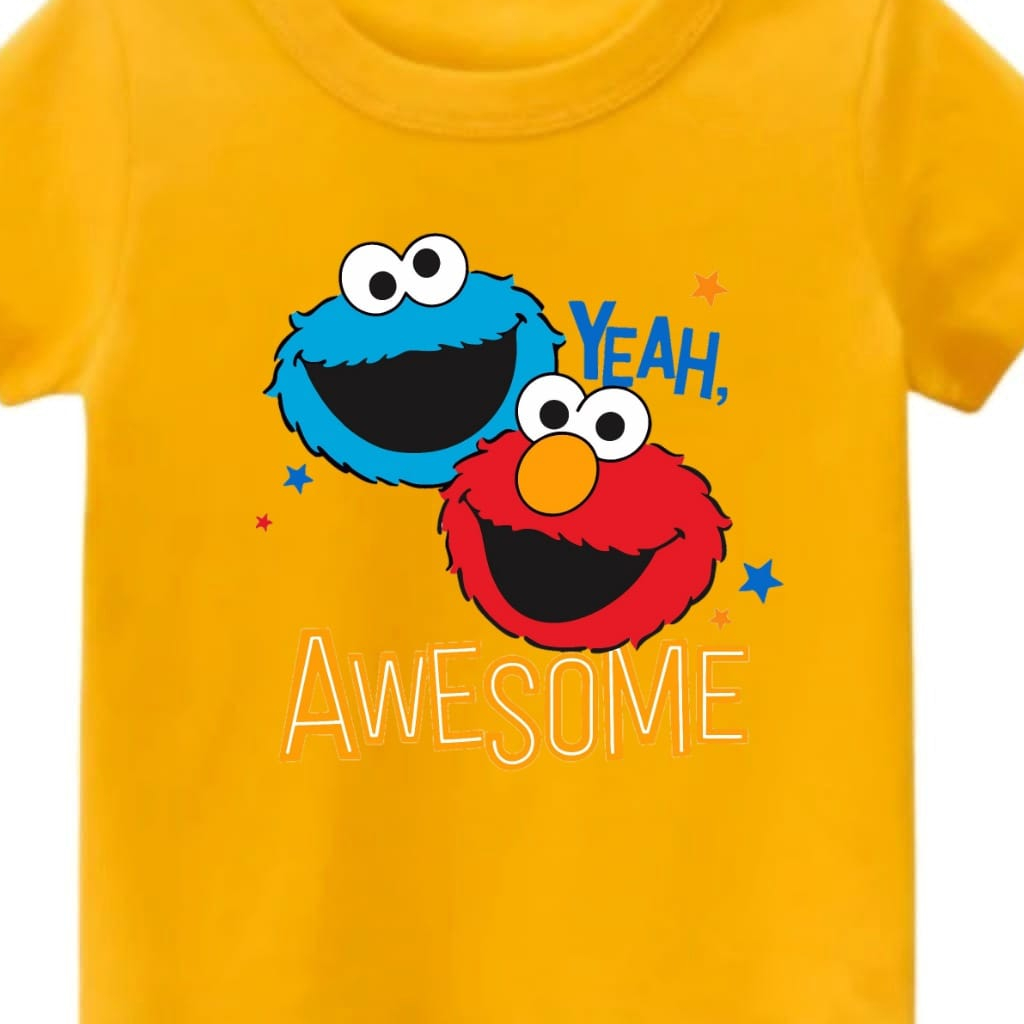 Rdkidzid Atasan Baju Kaos Anak Perempua dan Laki Laki Motif Elmo