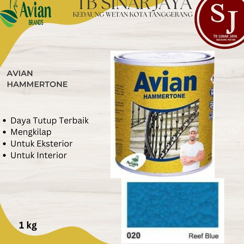 Cat Avian HAMMERTONE Anti Karat 0,9 Liter - 020 REEF BLUE