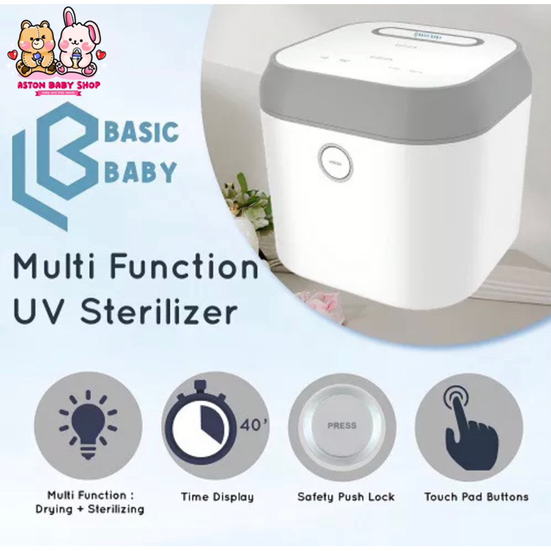 Basic Baby UV Sterilizer Box &amp; Basic Baby Cabinet UV Sterilizer Multifunction Sterilizer Alat Steril Botol Susu