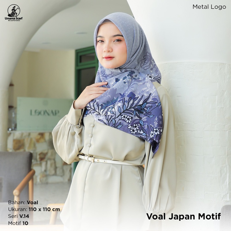 (PART 2) HIJAB SEGIEMPAT JAPAN VOAL MOTIF ICON V.14