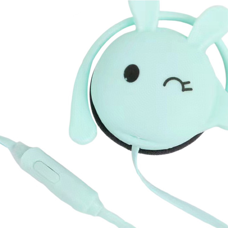 [KN-313] Headset Earphone Karakter Bentuk KEPALA KELINCI Ekspresi / Earphone Lucu RABBIT HEAD / Earphone On Ear Rabbit