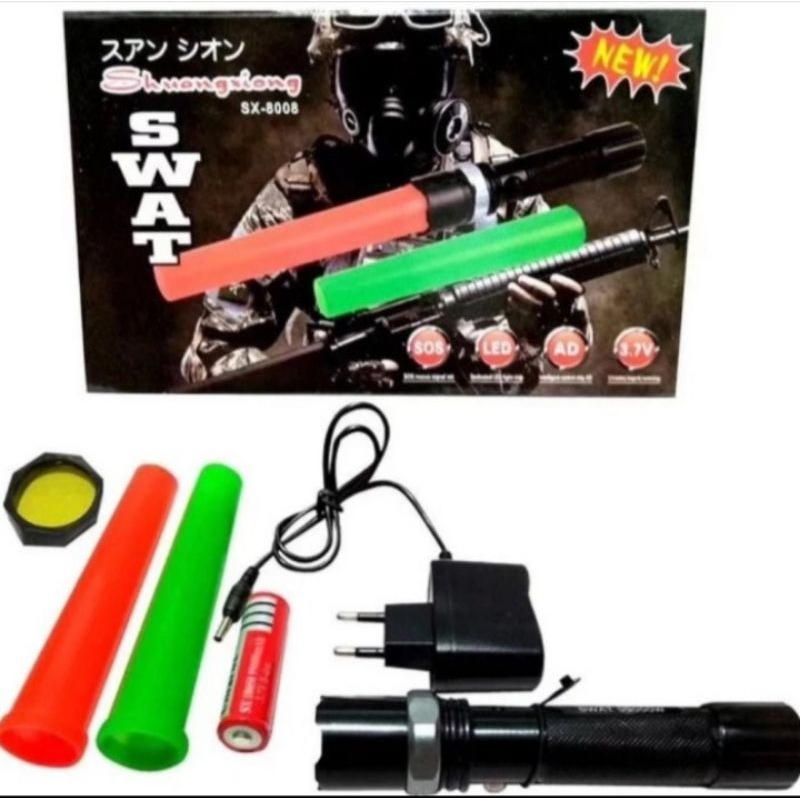 Senter Police Swat SX8008 | SX-8008 paket