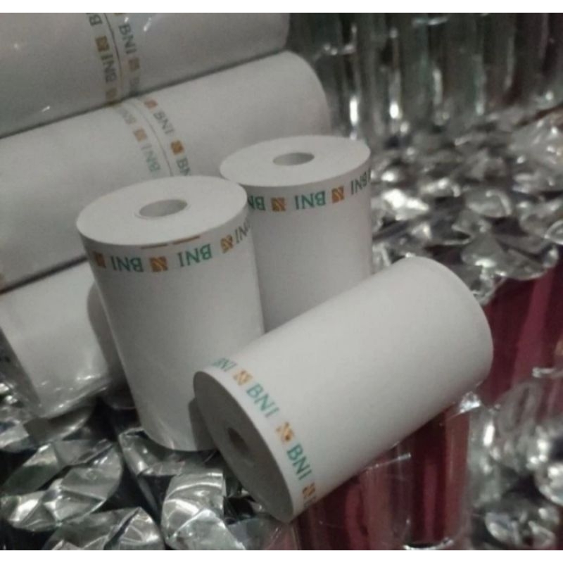 

Kertas struk kasir edc logo BANK BNI 58/57x40mm paket 10 pcs