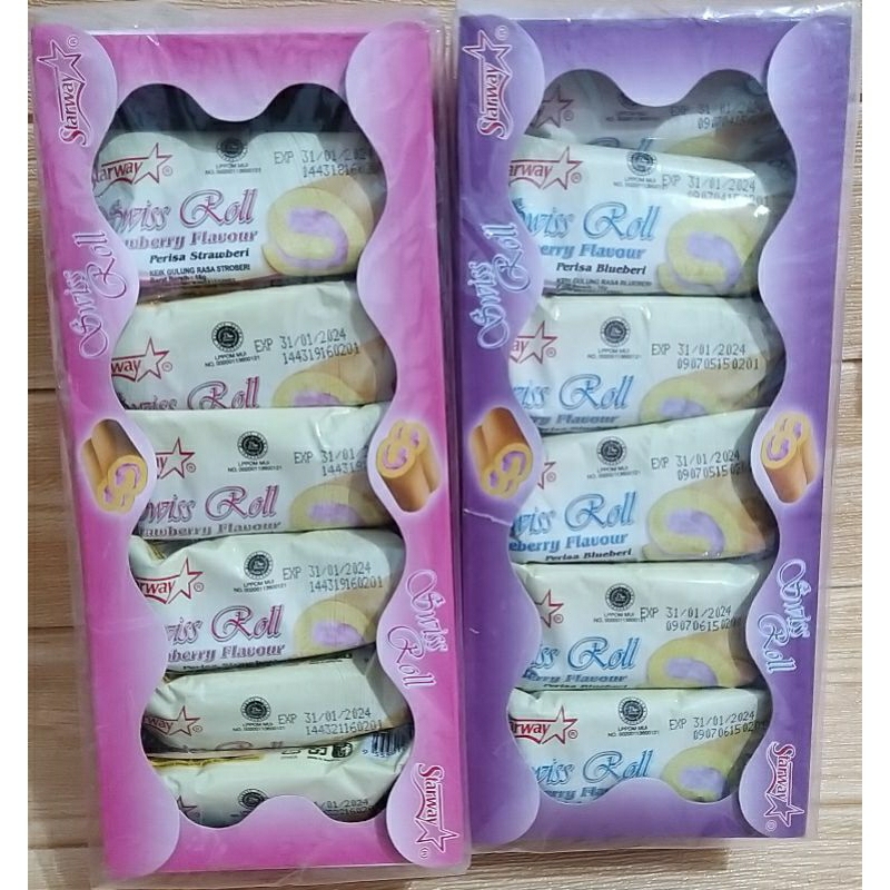 ✔MURAH Starway Swiss Roll Malaysia Halal 1pak isi 22pcs / Bolu Gulung / Bolu Roll