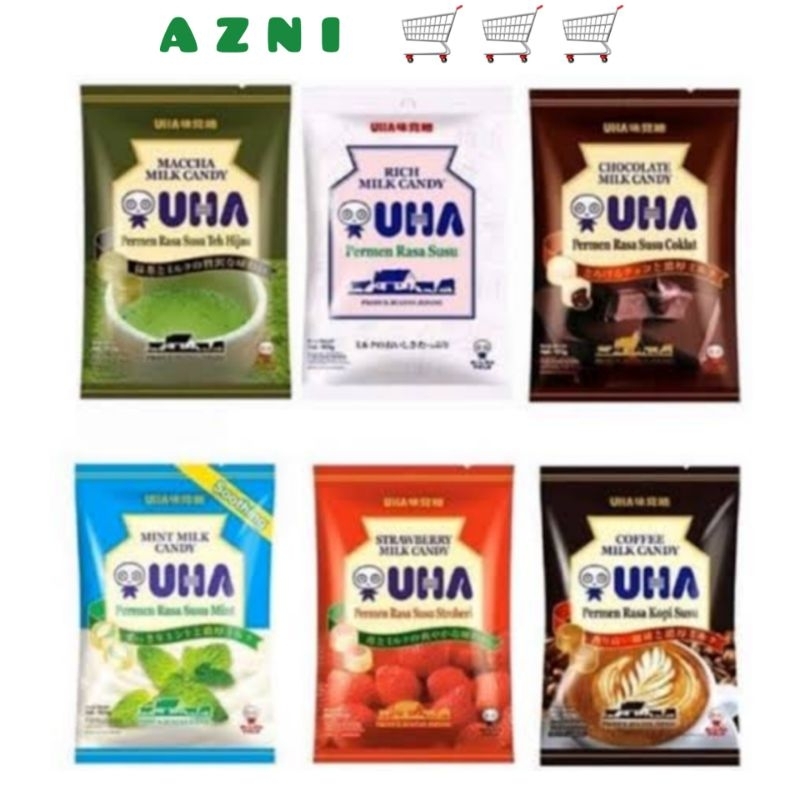 

UHA Milk Candy 103 gr - Permen Milk/ Kopi/ Mint/ Teh Hijau/ Stroberi/ Coklat/ All Varian