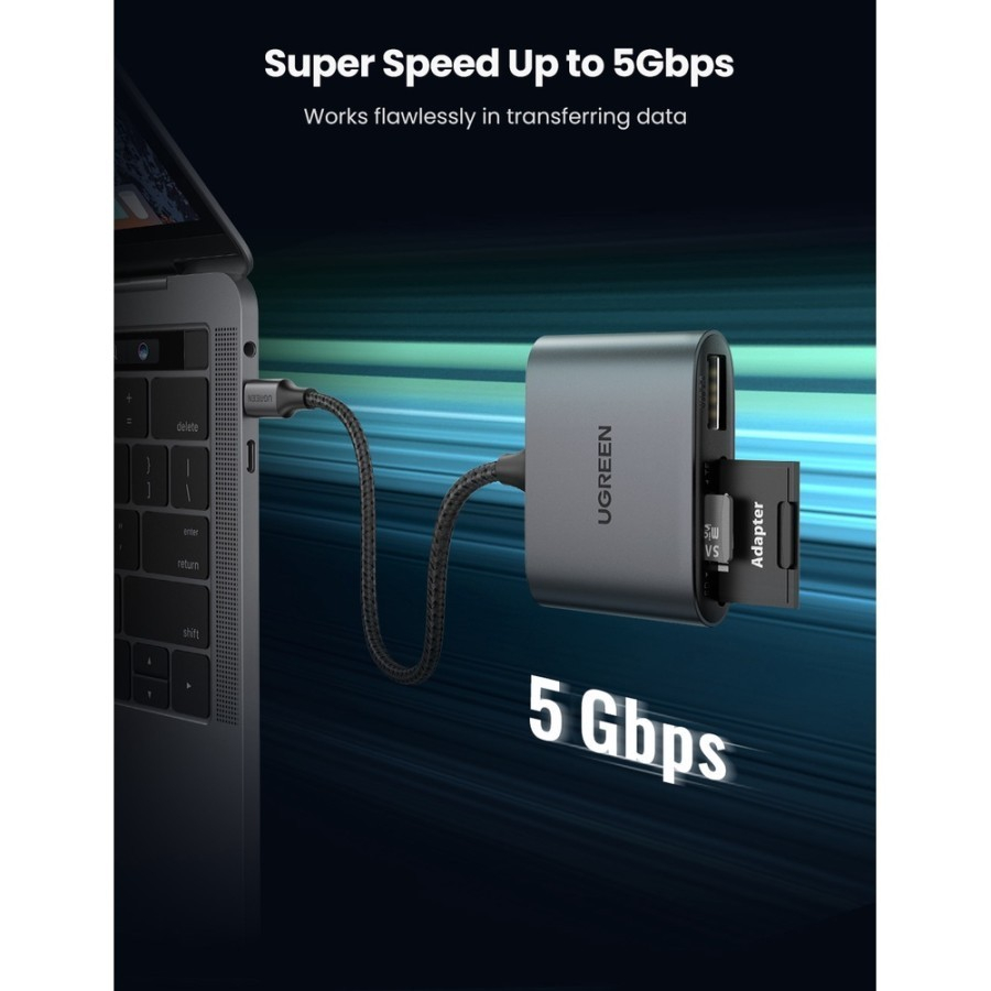 UGREEN OTG USB Type C To Flashdisk Card Reader Macbook PC Laptop 80798