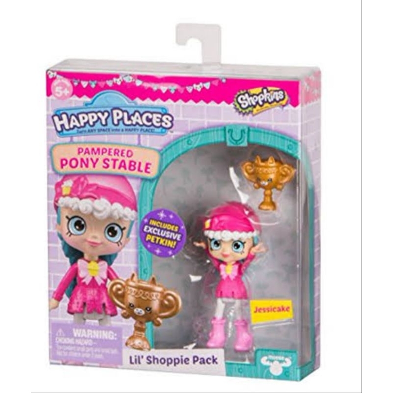 Shopkins Happy Places Lil Shoppie Pack Jessicake  Pony Stable figure