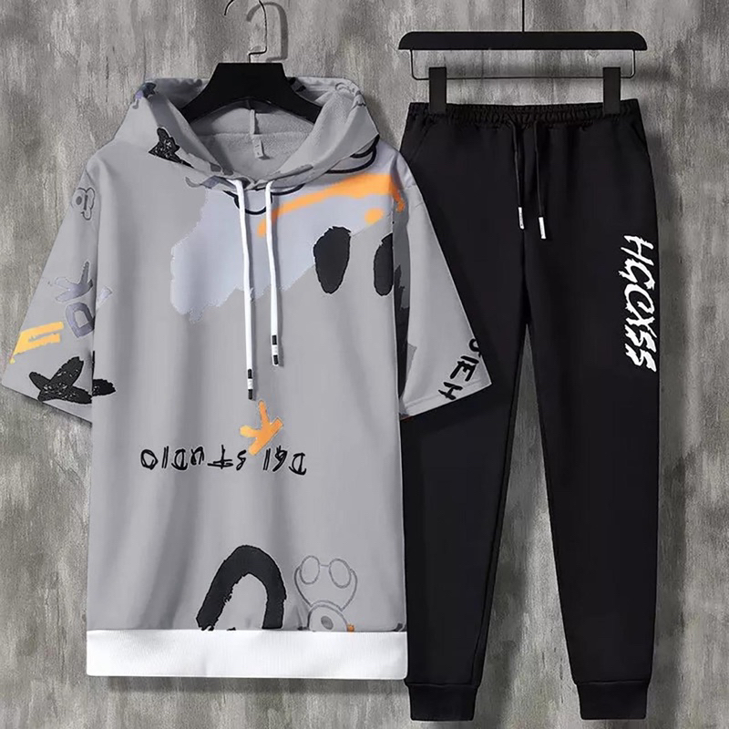 SETELAN HOODIE + JOGGER PANTS PRIA ONE SET COWOK KP PREMIUM