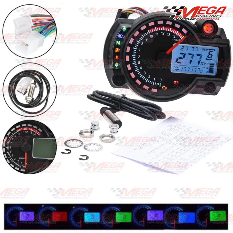 SPEEDOMETER KOSO RX2N SPIDO RX 2 DIGITAL SPIDOMETER RX2 CUSTOM UNIVERSAL SEMUA MOTOR