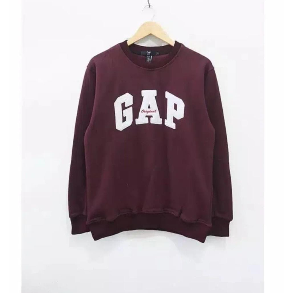 SWEATER CREWNECK GAP HIJAU ARMY BAHAN PLECE TEBAL