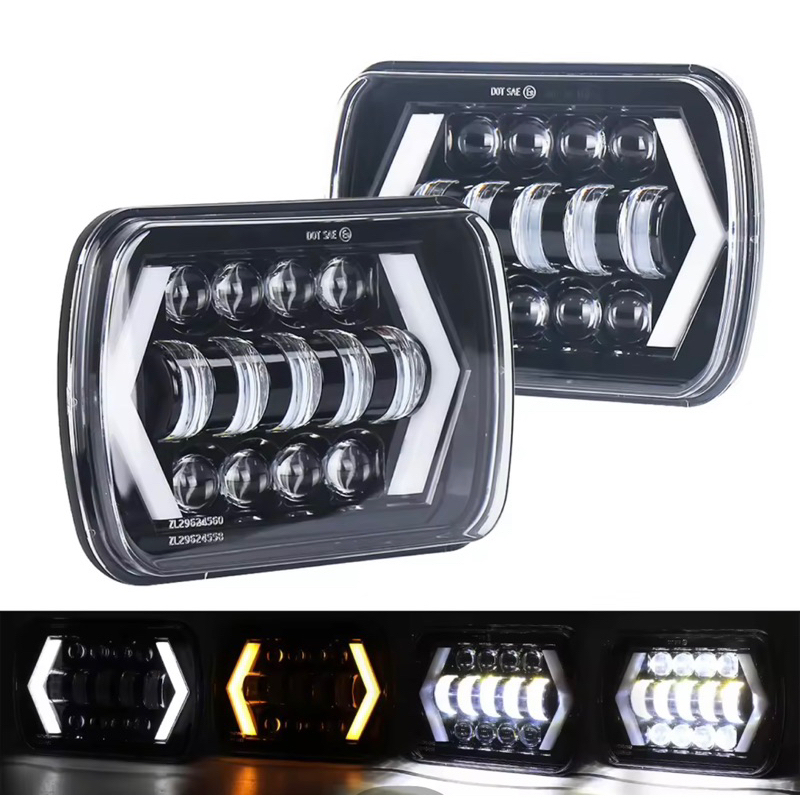 Headlamp Lampu Daymaker Led Kotak 7inch Jeep Katana Feroza L300 - Headlamp Daymaker Kotak