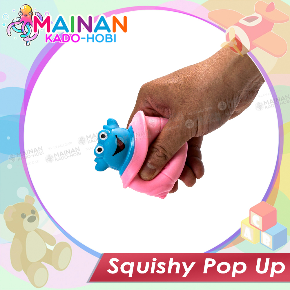 MAINAN ANAK POP UP SQUISHY PENCET SEA ANIMAL CRAB KEPITING